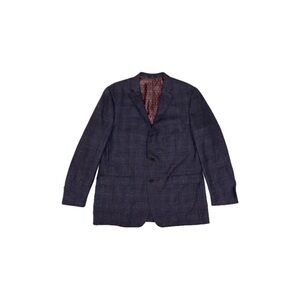 Ralph Ralph Lauren Navy Wool Silk Linen Textured Blazer – 46L (Made in Canada)